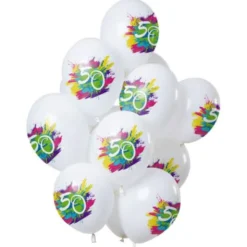 Color Splash 50-års Ballonger Latex