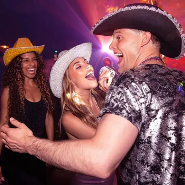 Cowboyhatt Glittrande Silver