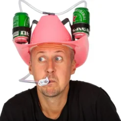 Cowboyhatt Rosa med Dryckeshållare