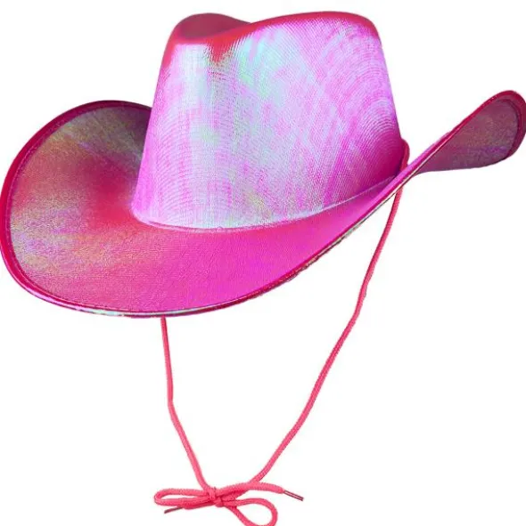 Cowboyhatt Skimrande Rosa