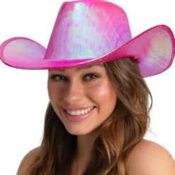 Cowboyhatt Skimrande Rosa