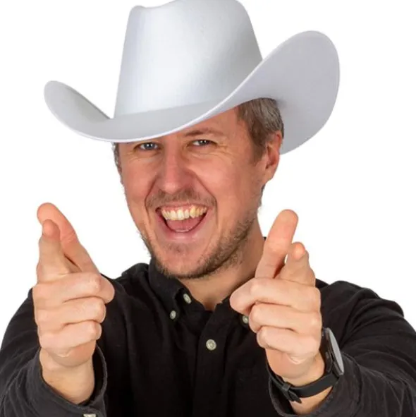 Cowboyhatt Vit