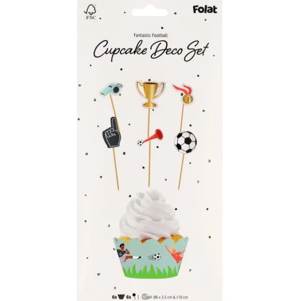 Cupcake Set Fotbollskalas 12-pack