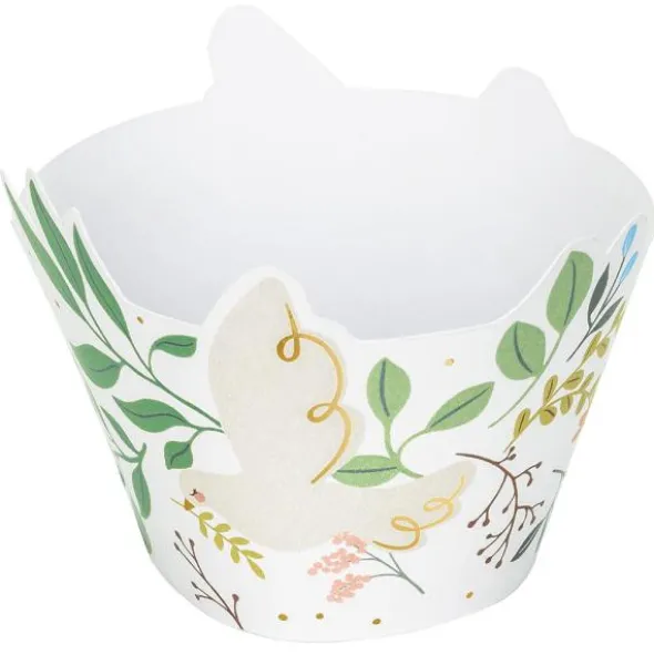 Cupcake Wrappers Blommor och Duvor