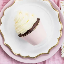 Cupcake Wrappers Guldkant Rosa