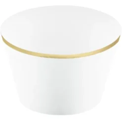 Cupcake Wrappers Guldkant Vit