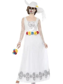 Day Of The Dead Brud Maskeraddräkt Medium (Medium (str. 40-42))