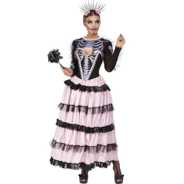 Day of the Dead Dräkt Deluxe Senorita (Small (36-38))