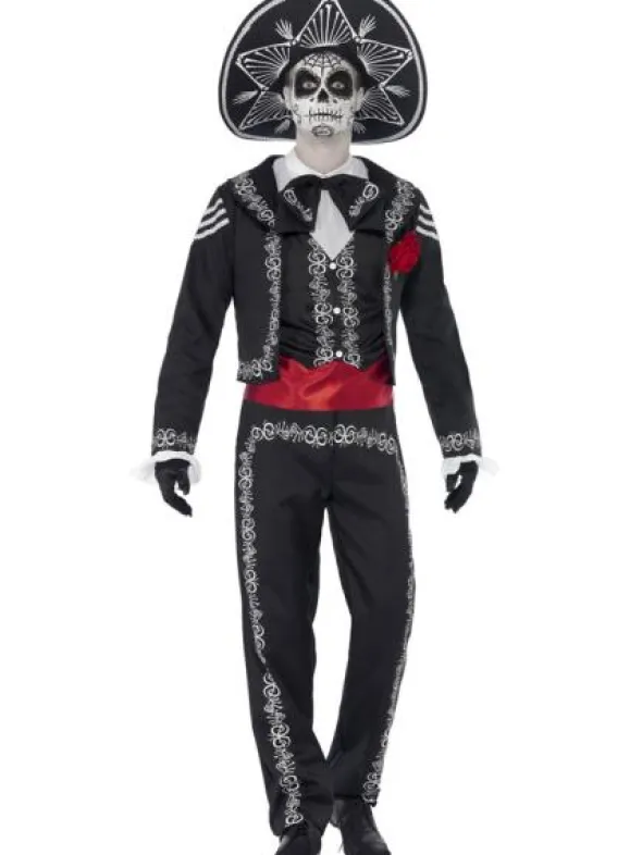 Day of The Dead Kostym Senor Bones Maskeraddräkt (Medium)