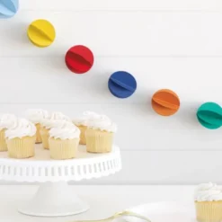 3D Cirklar Girlang Flerfärgad