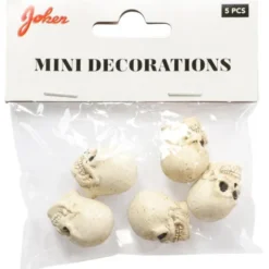 Dödskallar Mini Dekoration (5-pack/1,5 x 2 x 2,3 cm)