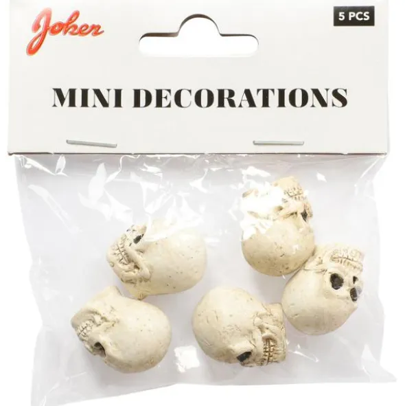 Dödskallar Mini Dekoration (5-pack/1,5 x 2 x 2,3 cm)