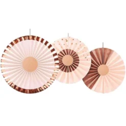 Dekorationsrosetter Ljusrosa & Roséguld