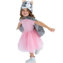 Deluxe Katt Plush Cape Barn 4-7 år