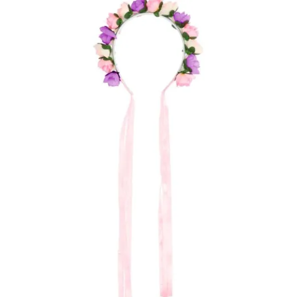 Diadem med Blommor och Band