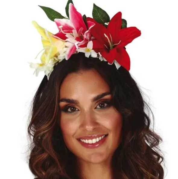 Diadem med Orkidéer & Blad