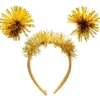 Diadem med Pom Poms Guld