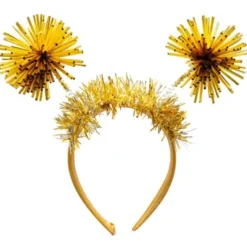 Diadem med Pom Poms Guld