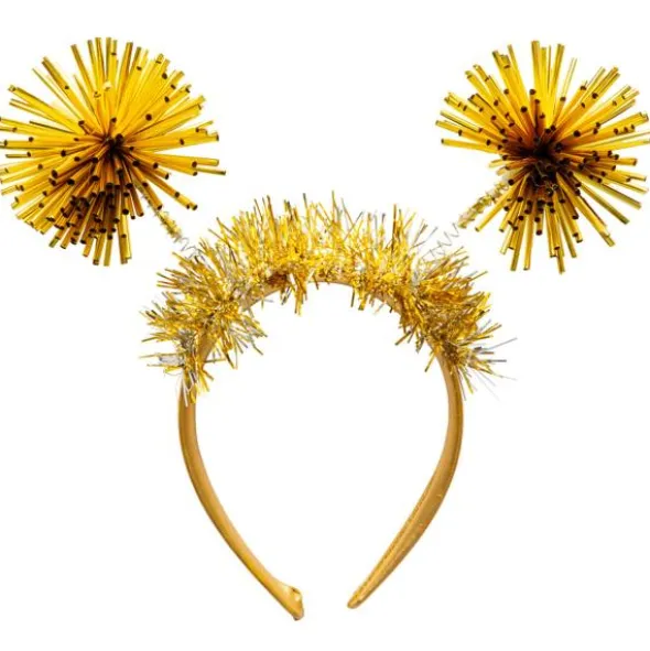 Diadem med Pom Poms Guld
