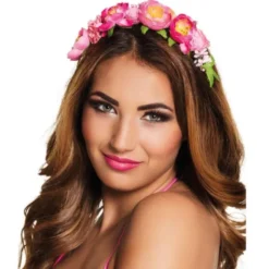Diadem med Rosa Blommor