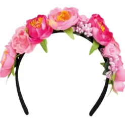Diadem med Rosa Blommor