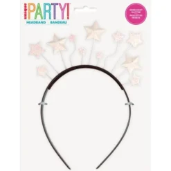 Diadem Med Stjärnor Vit & Glitter