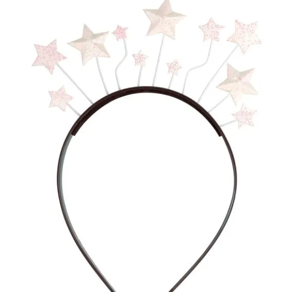 Diadem Med Stjärnor Vit & Glitter