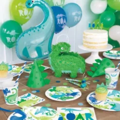 Dinosaurie Folieballong Happy Birthday Grön & Blå