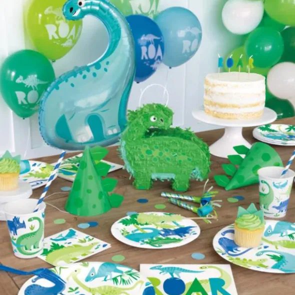 Dinosaurie Kalaspåsar Grön & Blå