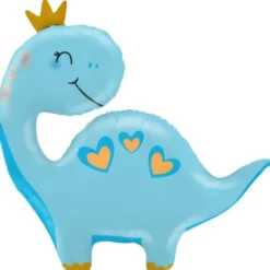 Dinosaurie med Krona Folieballong