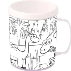 Dinosauriemugg för Färgläggning