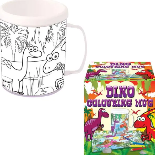 Dinosauriemugg för Färgläggning