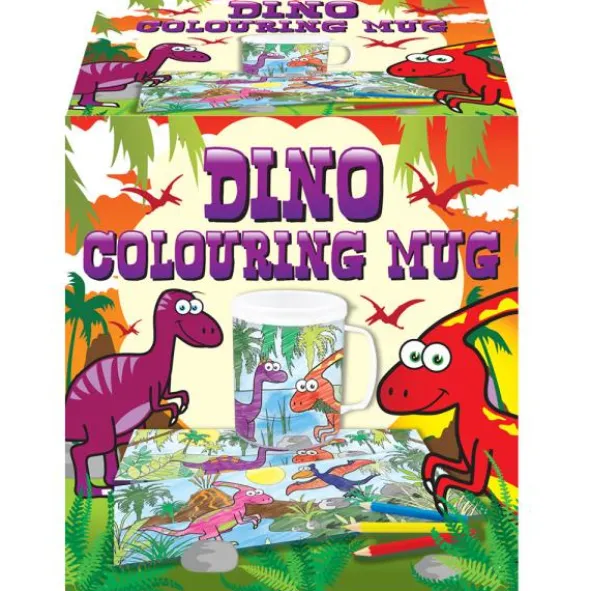 Dinosauriemugg för Färgläggning