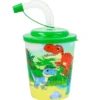 Dinosaurie Mugg med Lock & Sugrör 30 cl (8 x 9 cm)