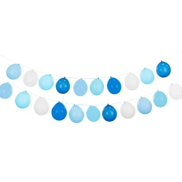 DIY Ballonggirlang Blå/Vit 21-pack