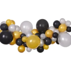 DIY Ballonggirlang Svart, Guld och Silver