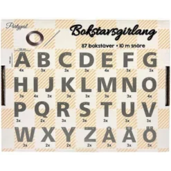 DIY Bokstavsgirlang med 87 Bokstäver