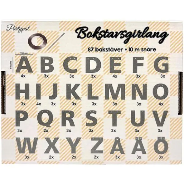 DIY Bokstavsgirlang med 87 Bokstäver