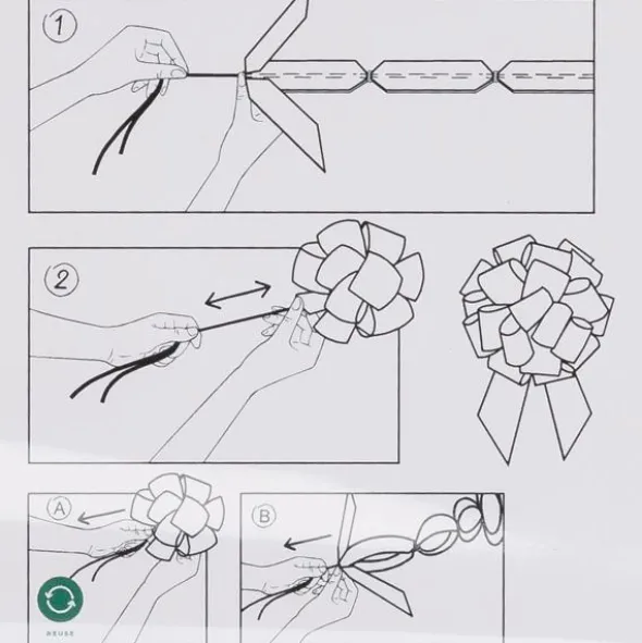 DIY Dekorationsrosett Elfenbensvit 30 cm