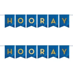DIY Flaggirlang Marinblå och Guld