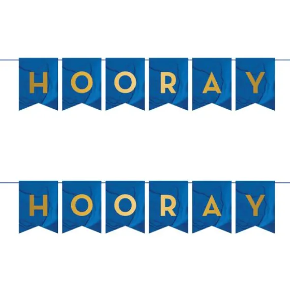 DIY Flaggirlang Marinblå och Guld