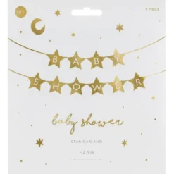 DIY Girlang Babyshower Guld