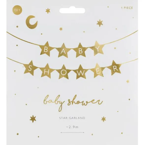 DIY Girlang Babyshower Guld