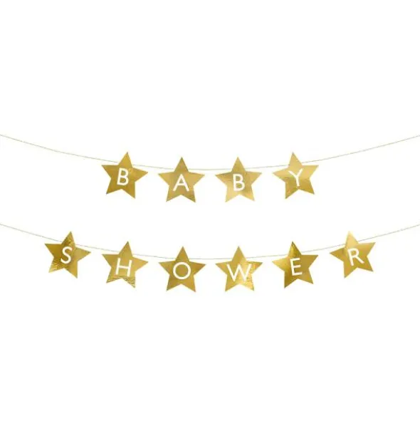 DIY Girlang Babyshower Guld