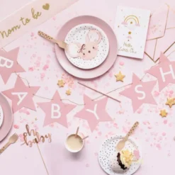 DIY Girlang Babyshower Ljusrosa