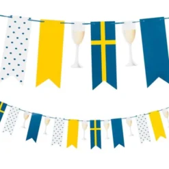 DIY Girlang Flaggor och Champagneglas