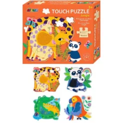 Djungeldjur Pussel 4-Pack