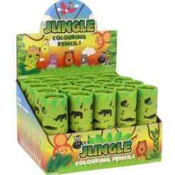 Djungel Färgpennor i Tub 8 cm 12-pack