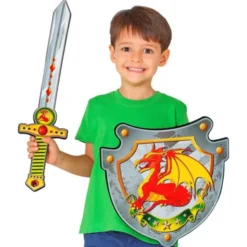 Drakriddare Svärd och Sköld Barn