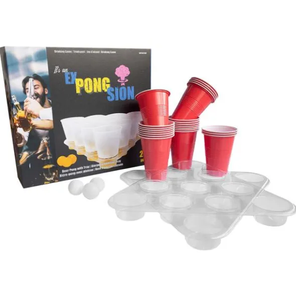 Drickspel Beer Pong med Bricka